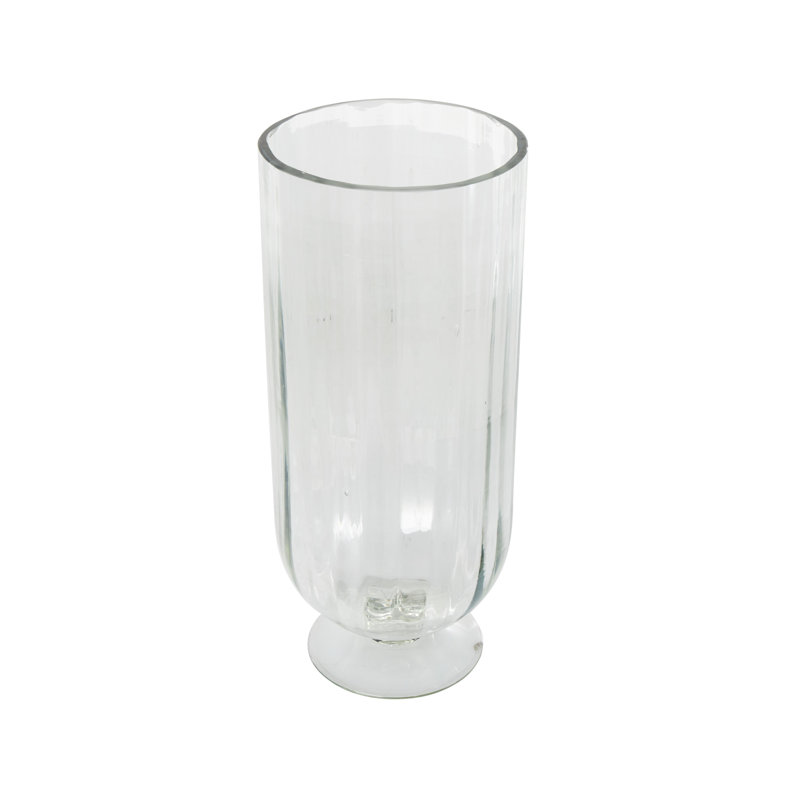 Porte-bougie nervuré en verre Perry and Grey
