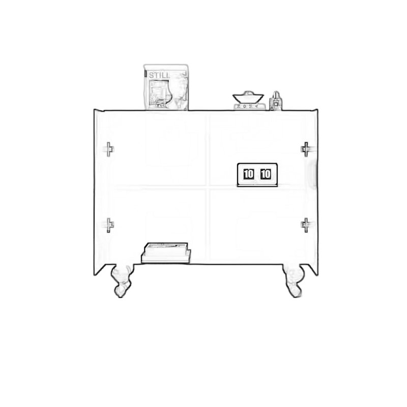 Framed Decorative Cabinet, White