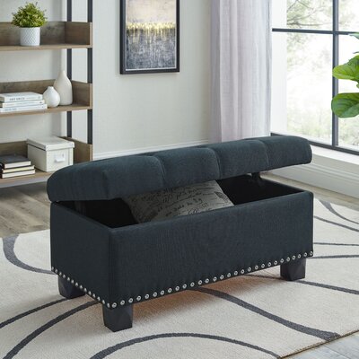 Latitude Run® Upholstered Storage Ottoman & Reviews | Wayfair