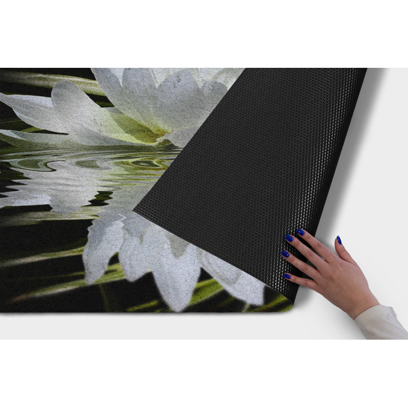 Non-Slip Floral Outdoor Doormat
