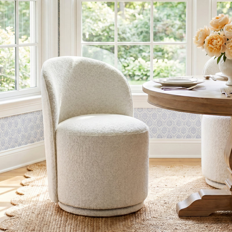Sharlene Swivel Side Chair, Soren Ochre Performance Velvet