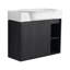 Meuble-lavabo mural 28 po avec lavabo en céramique blanche et porte à fermeture en douceur, emballage KD