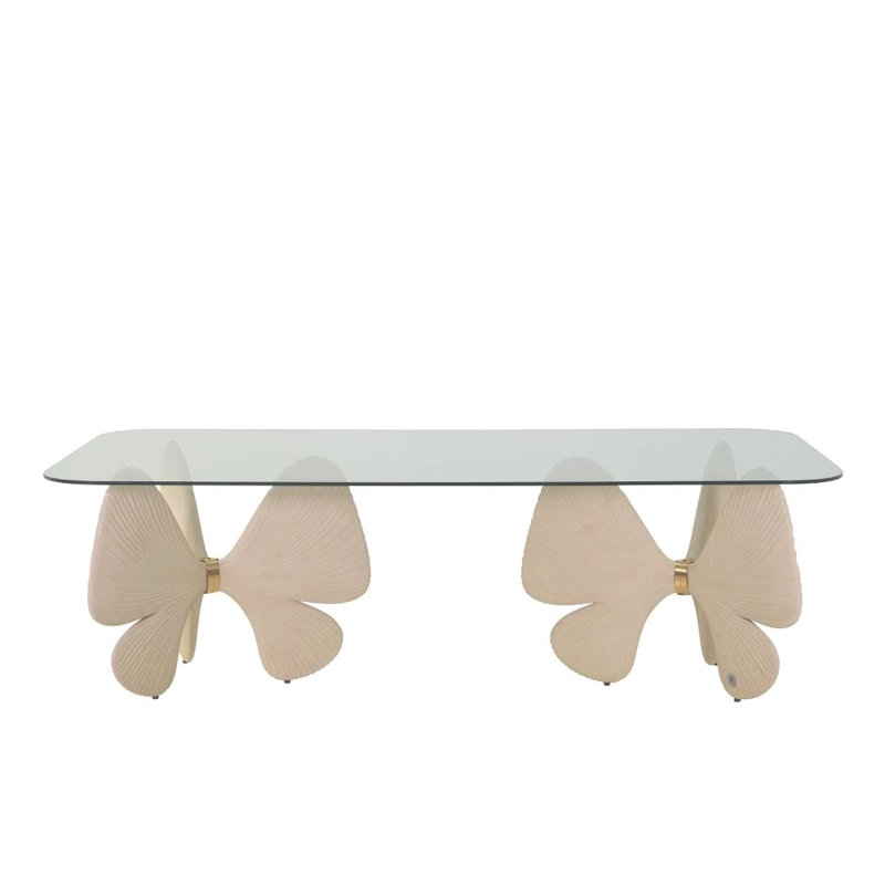 Ginkgo Outdoor Dining Table, Sand