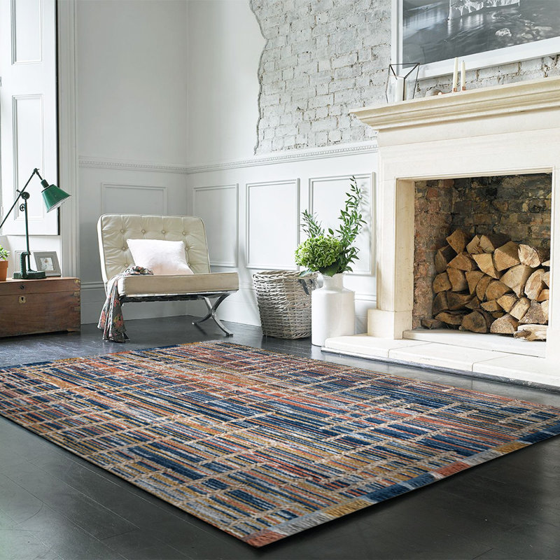 Tapis en coton Jurjen, Tapis de couloir 5 pi 3 po x 11 pi 5 po