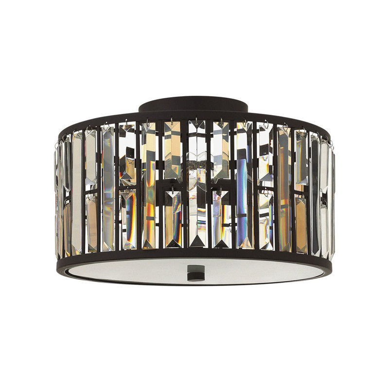 Mereworth 3-Light 16.5" Flush Mount, Vintage Bronze