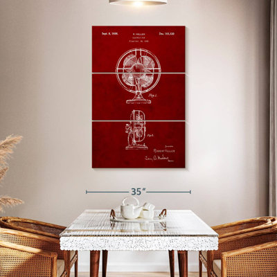 Burgundy Table Fan Laelle