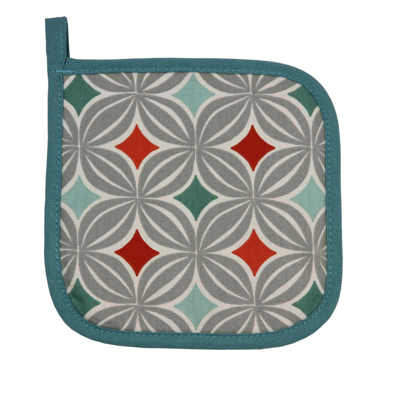 Corrigan Studio® Mosley Geometric Cotton Blend Potholder, Terracotta Orange
