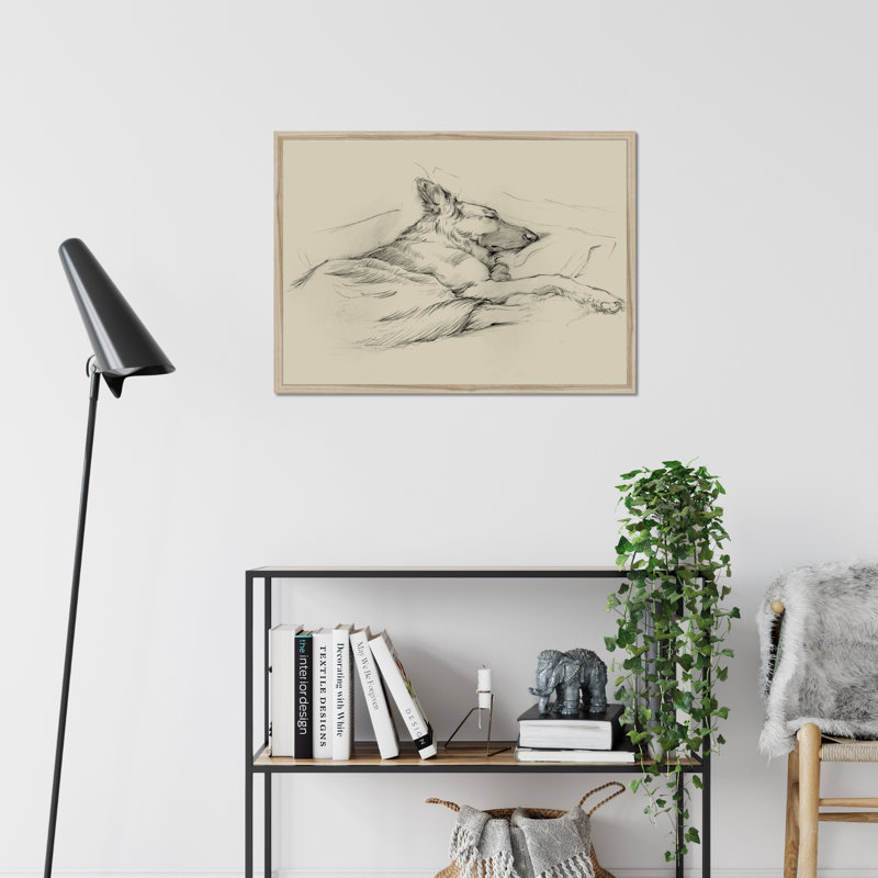 Dog Days IV by Ethan Harper - Print, Natural Wood Framed Paper Print, 55cm H x 80cm W