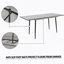 Table de salle à manger rectangulaire 1 pièce sans chaise