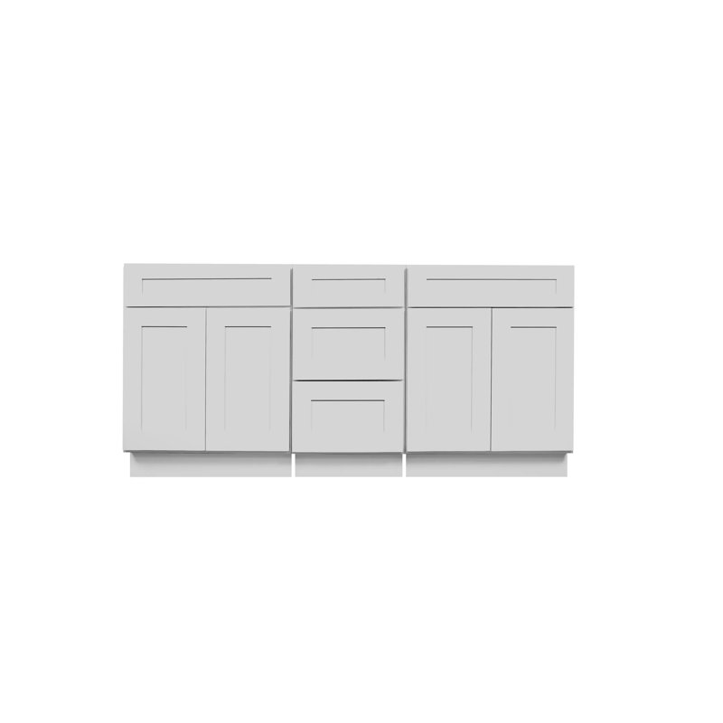 Base de meuble-lavabo double 60 po Brilliant, Gris