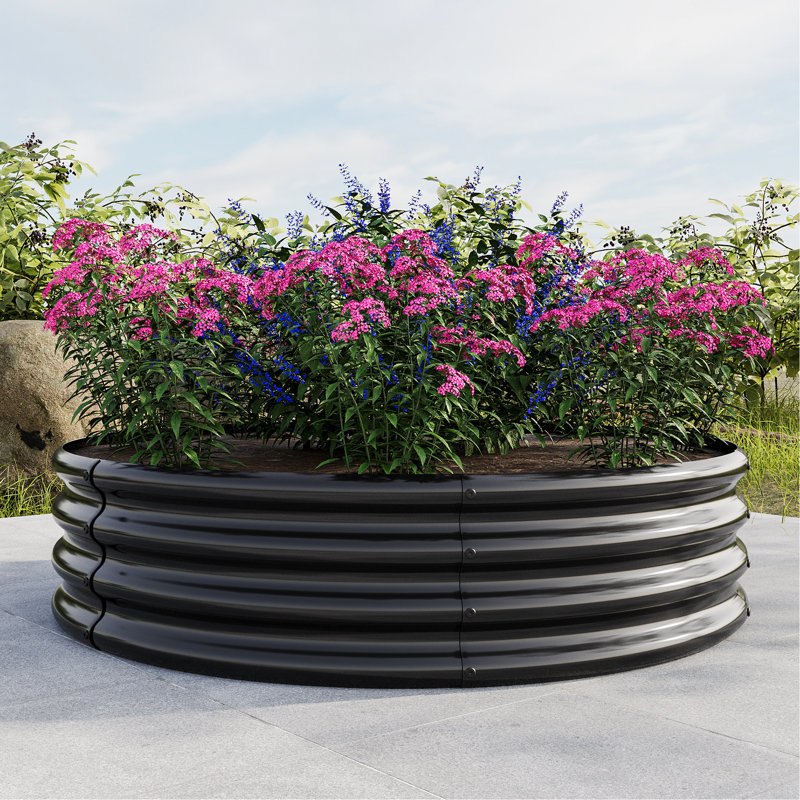 2Pcs W840116764 Galvanized Metal Raised Garden Bed For Medium Rooting Plants And Flowers, Double - Layer Corrosion, Not Loose Strawberry Other Fruits, Thickened Metal, Corrosion