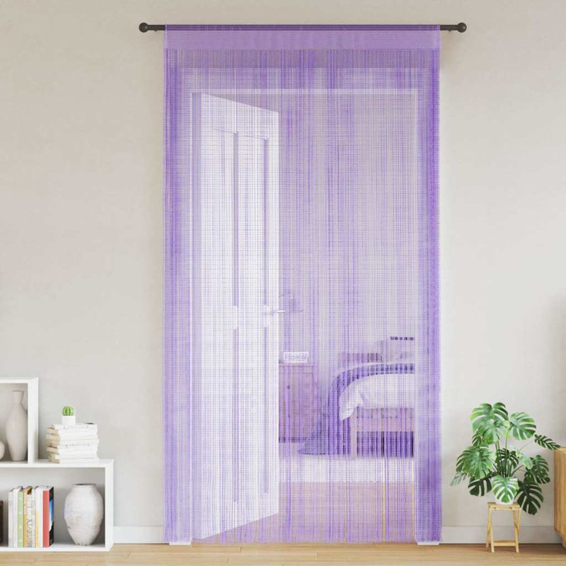 Back Bay Sheer Curtain Pair, Purple, 140cm Width x 250cm Drop