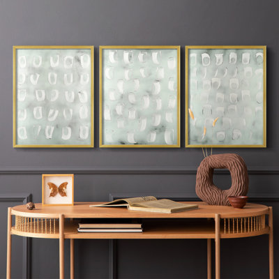 Abstract  Series  CCXIX  -Set Of 3 Framed Giclee Prints -Ready to Hang