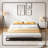 Heavy Duty Metal Platform Bed Frame, Low Profile Bed Frame, Mattress Foundation with Steel Slats Support-938383214-938383200