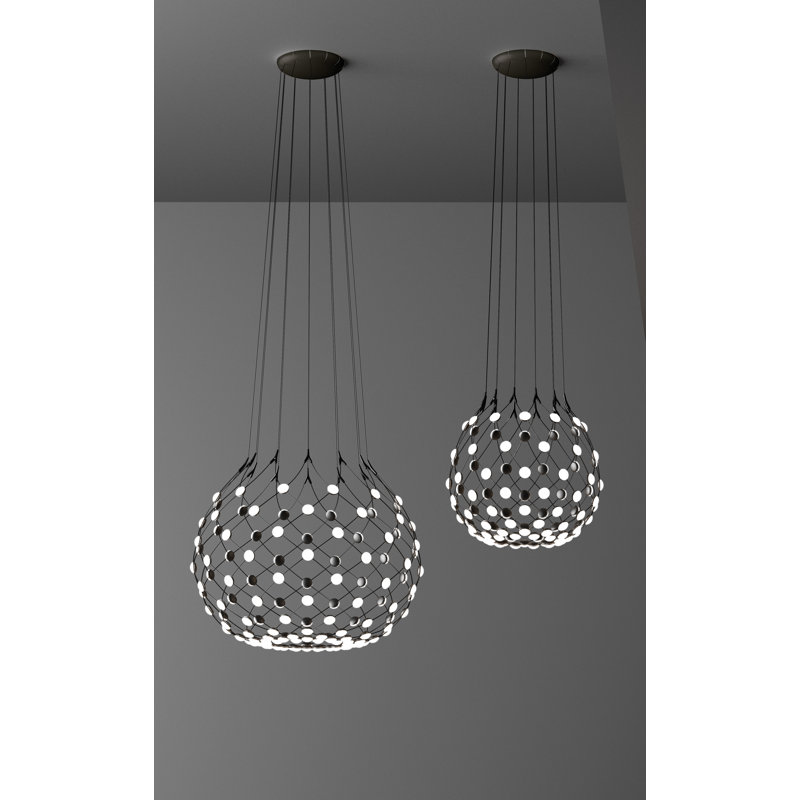 Mesh 1 - Light Unique Global LED Chandelier, 227.4" H x 39.4" W x 39.4" D