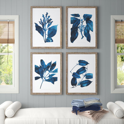 Violeta Indigo Botanicals - ensemble de 4 reproductions de cadres photo