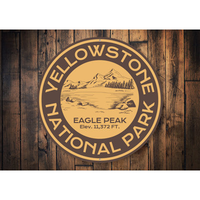 Plaque en aluminium Yellowstone