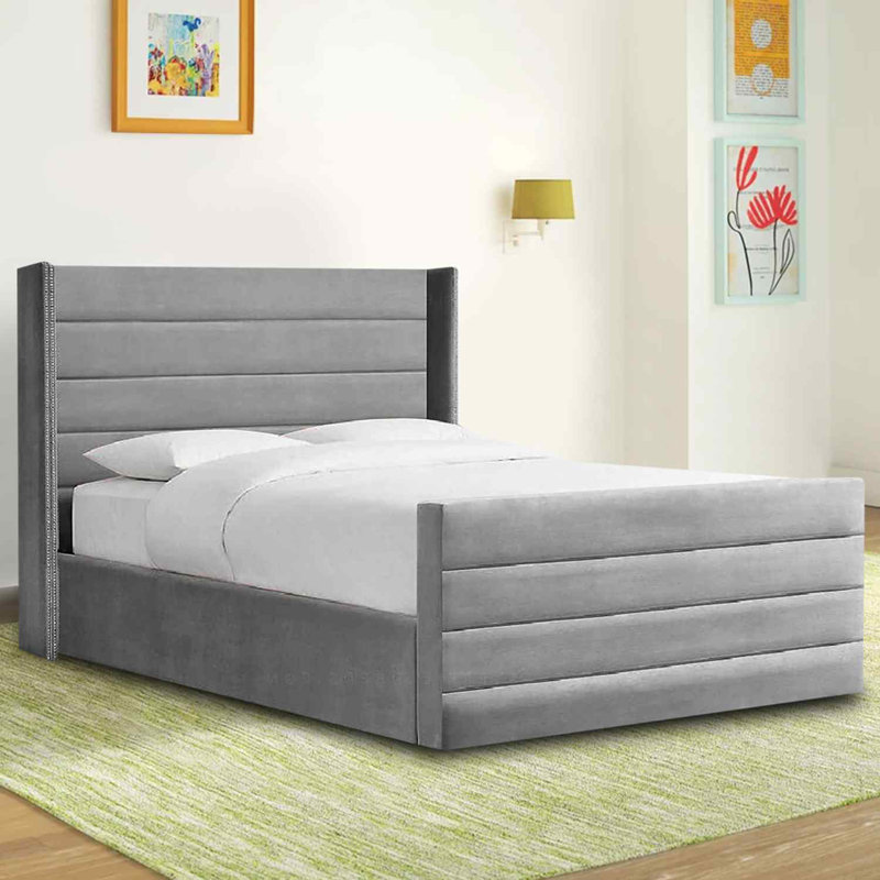 Upholstered Bed, Single (3'), Grey
