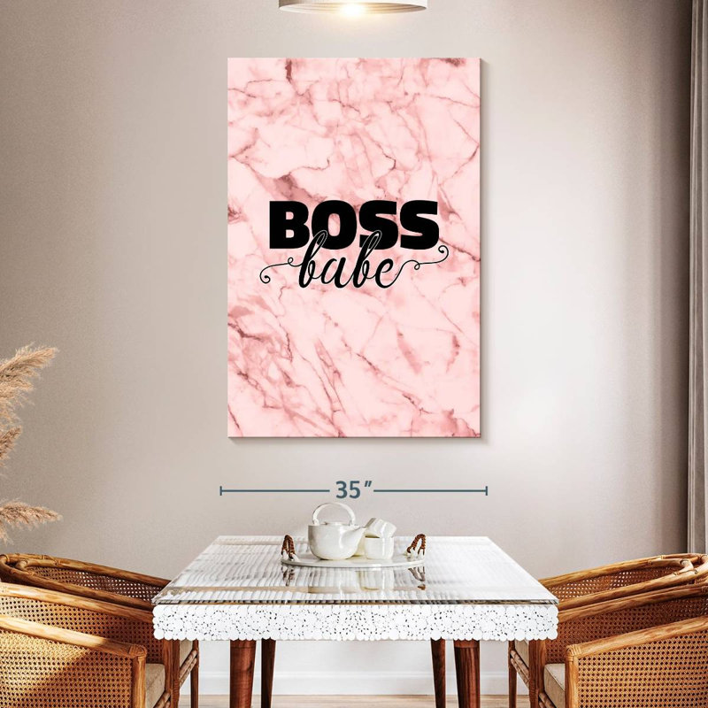Tergel Boss Babe Girl Power Quote, 51" H x 34" W