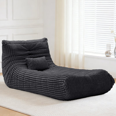 Multi-Color Corduroy Togo-Style Oversized Bean Bag Chair for Adults, High-Density Memory Foam Anti-Sag Armless Floor Lounge Sofa, 32"W x 39"D Heavy-Duty 400 LBS Gaming Couch for Bedroom Living Room Apartment Office Hotel & Commercial Spaces