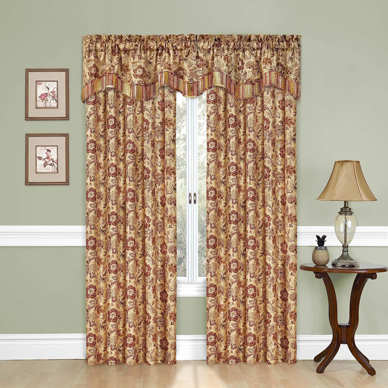 Chrystene Floral Scalloped Window Valance