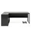 Bureau de direction en L 71 pouces avec rangement, tablettes et support pour unité centrale, idéal pour le bureau à domicile et le poste de travail, noir-1649393188