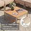 Ensemble de meubles de patio 5 sièges, chaises berçantes pivotantes d'extérieur avec coussins de 6 po d'épaisseur, table basse à 3 places et table basse, ensembles de conversation de patio à cadre en aluminium pour la cour, le bord de la piscine et le balcon, beige