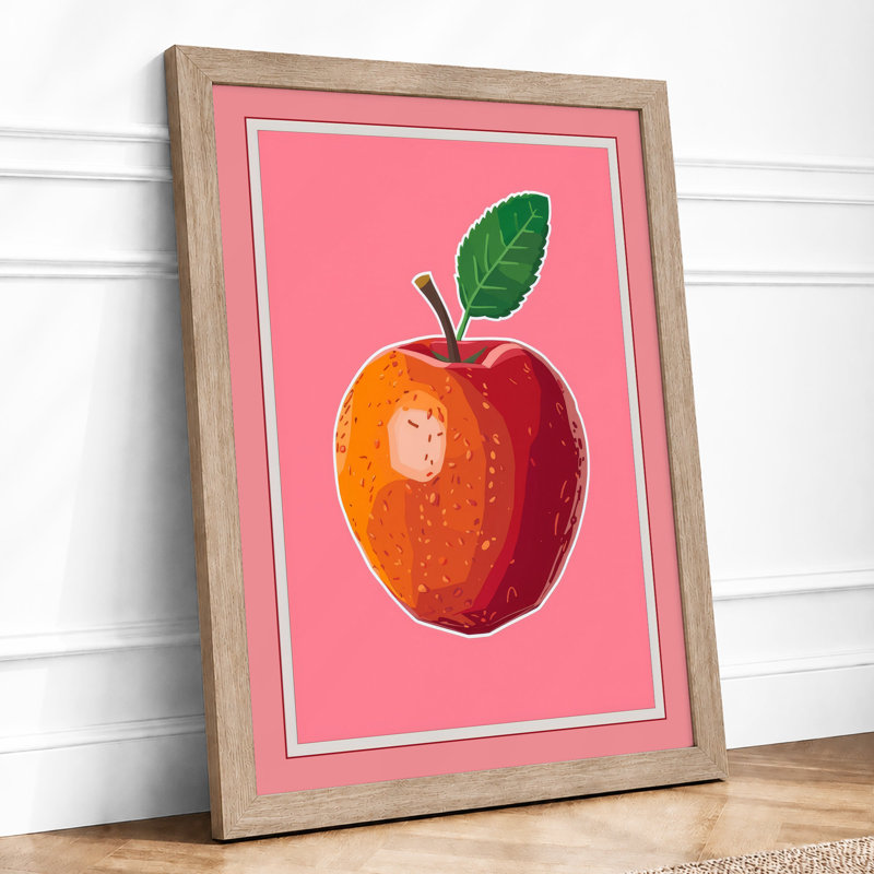 Polished Apple Modern - Framed Print, A1 - 84.1 x 59.4 cm, Oak