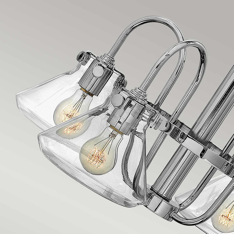 Redfern 4 - Light Shaded Chandelier, Chrome