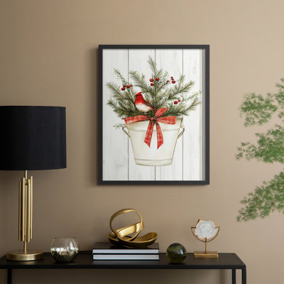 «Christmas Holiday Art», reproduction encadrée Lxxv - bois massif