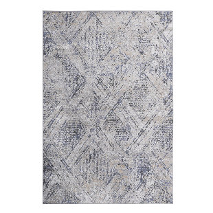 NAAR PAYAS Collection Blue/Grey /Geometric Non-Shedding Living Room Bedroom Dining Home Office Stylish and Stain Resistant Area Rug
