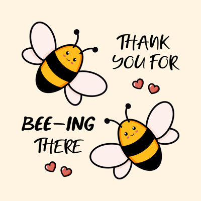 " Cute Bee Greeting Card "