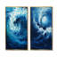 Ensemble de salon 2 pièces Puente - Abstract Spirals Wall Art-102573283-102573280