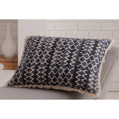 Coussin lombaire bleu marine / blanc Cordas