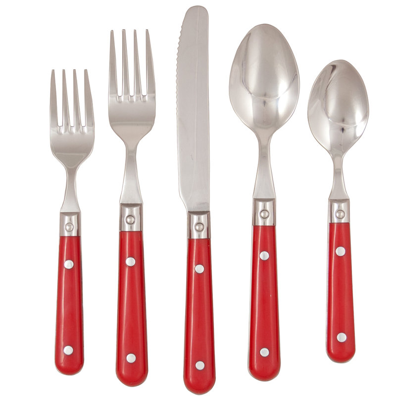 Ensemble de couverts Kinard, Rouge, 20 pièces, service pour 4