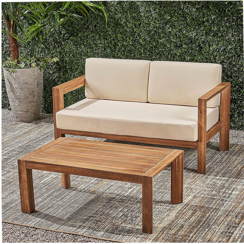 GENSER LOVESEAT & COFFEE TABLE