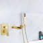 Waterfall Spout Wall Mount Tub Faucet With Hand Shower, Rough-In-Valve Include-59671954