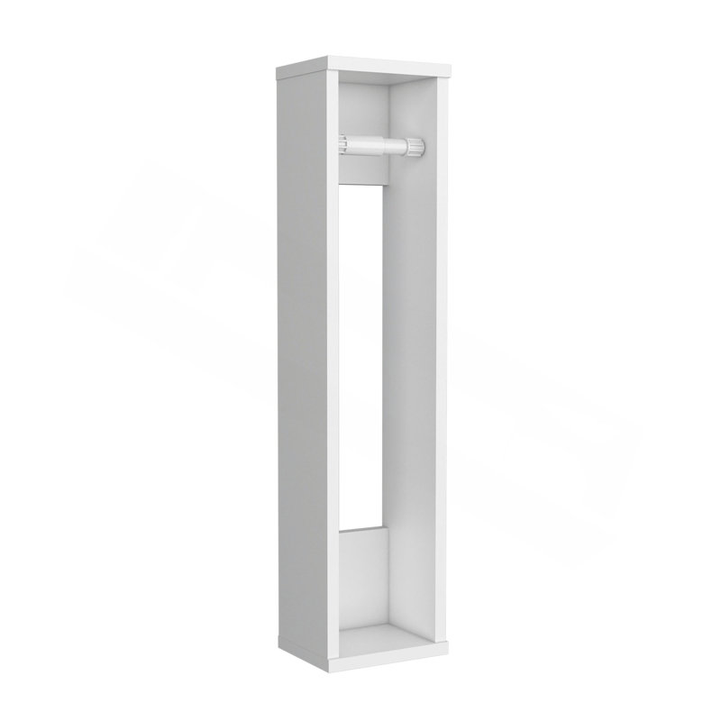 28" High Toilet Paper Holder Narrow Shelf Organizer for Bathroom, Living Room, Kitchen, White