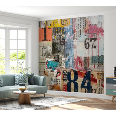 Peel & Stick Art Wall Mural - Urban Mixed Media