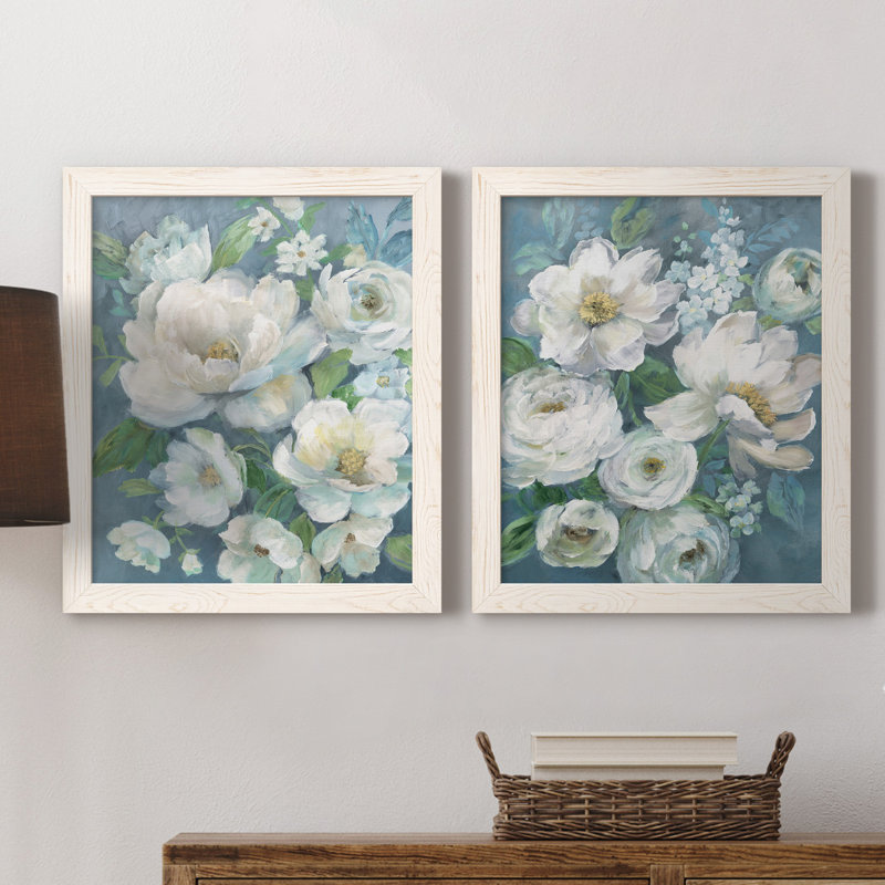 Cottage Radiance I - ensemble de 2 reproductions, H 24 po x l 36 po x P 1,5 po, Toile blanche encadrée, Pas de tapis