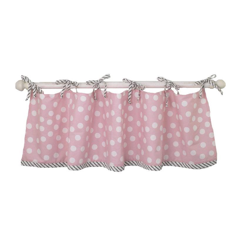Derr Cotton Polka Dots Tailored Window Valance