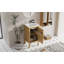 Armoire de salle de bain 18 po avec rangement, solution pour petit espace avec lavabo en céramique, tablette réglable, charnières à fermeture en douceur