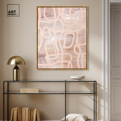 «Blob And Curve 2», art abstrait bohème minimaliste par Art Remedy