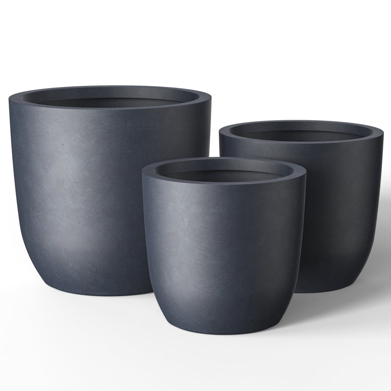Keyondria Handmade Pot Planter, Granite Gray