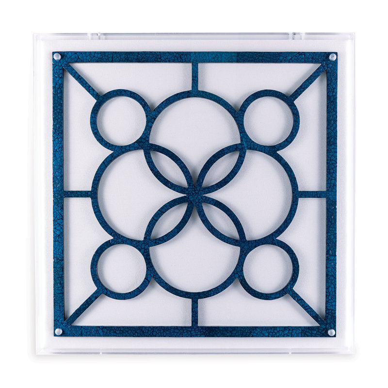 Wood Wall Decor, Blue/White