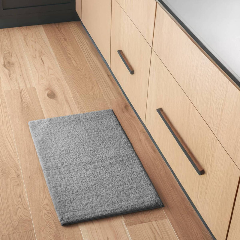 1PC 24X72" Bath Rug, Runner 6' x 2', Gray