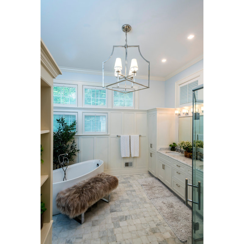 Baxter 4 - Light Chandelier, Polished Nickel