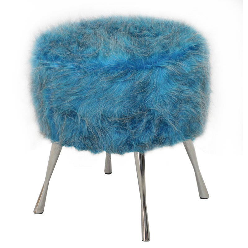 Solid + Manufactured Wood Accent Stool