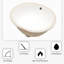 Lavabo de salle de bain ovale encastré en céramique 19 po x 16 po x 8 po avec trop-plein - blanc, teinté, encombrant, teinture, fonctionnalité moderne