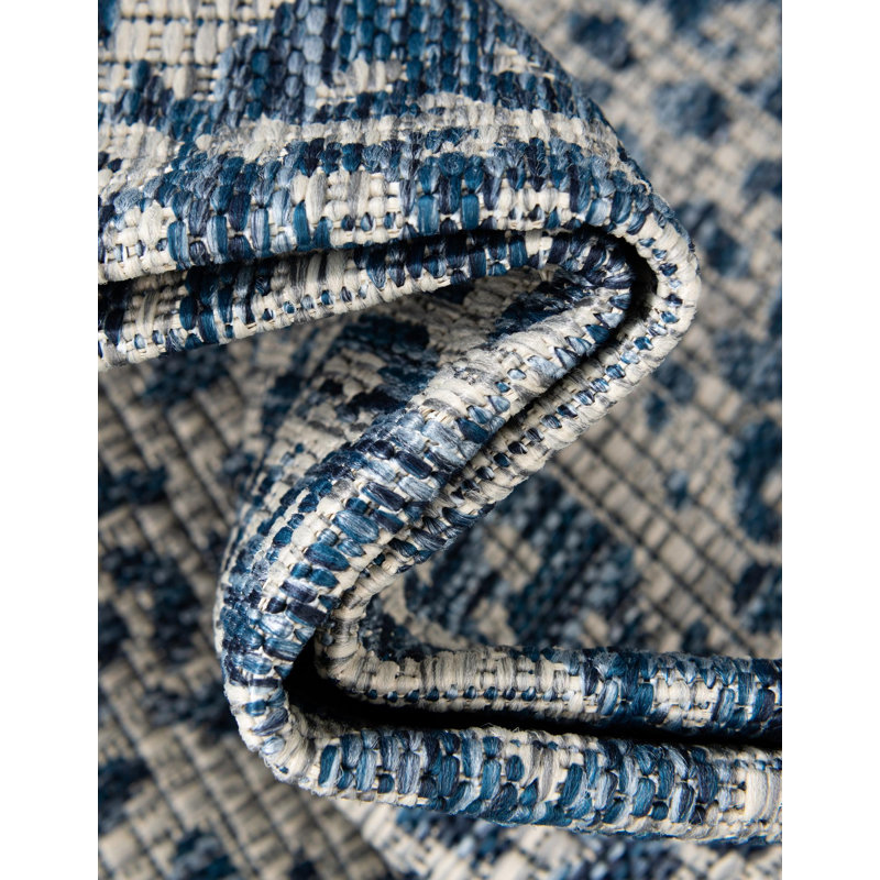 Tapis oriental bleu / gris Cowell, Rectangle 9 pi x 12 pi